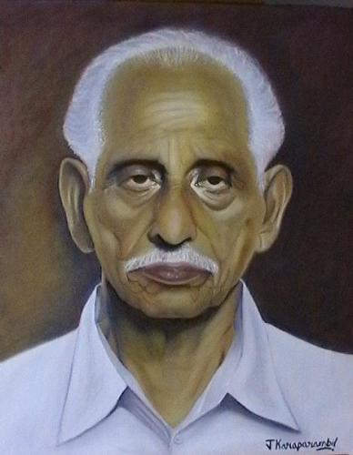 Cartoon: Friends dad (medium) by jkaraparambil tagged protrait,artist,oil,painting