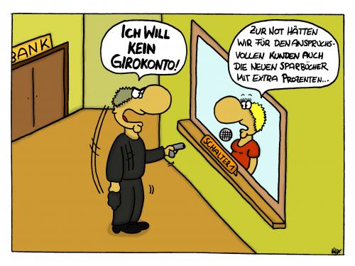 Cartoon: Girokonto (medium) by spass-beiseite tagged girokonto,bank,überfall,pistole,gewehr,polizei,schuss,verbrecher,geld,design,illustration,fun,panel,unterhaltung,bildwitz,witz,pointe,kunst,comicstrips,comictagebuch,tagebuch,comic,cartoons,cartoon,beiseite,spass