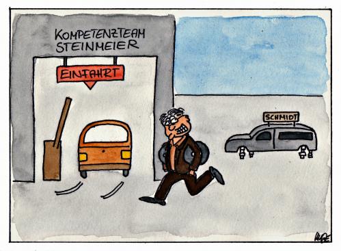 Cartoon: Kompetenzteam Steinmeier (medium) by spass-beiseite tagged steinmeier,kompetenzteam,merkel,ulla,schmidt,spd,bundestag,wahl,beiseite,spass,unterhaltung,panel,fun,illustration,design,pointe,kunst,comicstrips,comictagebuch,tagebuch,comic,cartoons,cartoon,witz,bildwitz