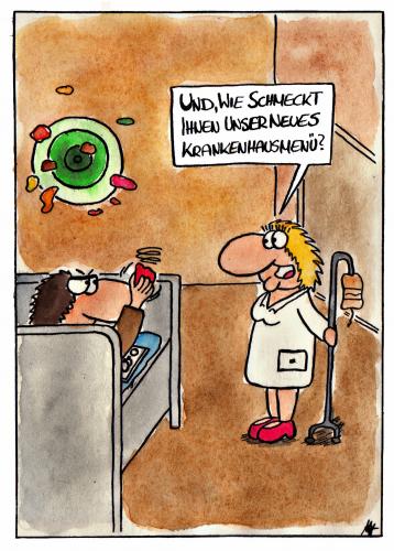 Cartoon: Krankenhausessen (medium) by spass-beiseite tagged krankenhaus,essen,menü,trinken,getränk,verletzung,operation,op,beiseite,spass,unterhaltung,panel,fun,illustration,design,pointe,kunst,comicstrips,comictagebuch,tagebuch,comic,cartoons,cartoon,witz,bildwitz