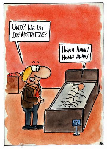 Cartoon: Matratze (medium) by spass-beiseite tagged matratze,bett,schlaf,schlafen,verkäufer,laden,geschäft,kasse,weich,beiseite,spass,unterhaltung,panel,fun,illustration,design,pointe,kunst,comicstrips,comictagebuch,tagebuch,comic,cartoons,cartoon,witz,bildwitz