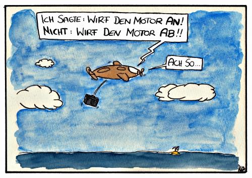 Cartoon: Motor anwerfen (medium) by spass-beiseite tagged motor,flugzeug,zündung,sprit,benzin,diesel,kerosin,flughafen,see,meer,beiseite,spass,unterhaltung,panel,fun,illustration,design,pointe,kunst,comicstrips,comictagebuch,tagebuch,comic,cartoons,cartoon,witz,bildwitz