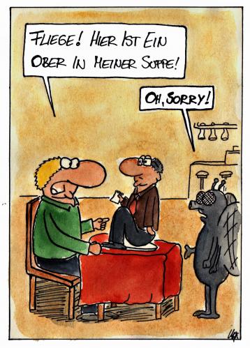 Cartoon: Ober in der Suppe (medium) by spass-beiseite tagged restaurant,ober,karte,speisekarte,essen,trinken,geschäft,wirt,glas,bier,beiseite,spass,unterhaltung,panel,fun,illustration,design,pointe,kunst,comicstrips,comictagebuch,tagebuch,comic,cartoons,cartoon,witz,bildwitz