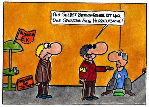 Cartoon: Spende für Blinde (medium) by spass-beiseite tagged spende,spenden,geld,scheck,karte,blinde,blind,stock,blindenzeichen,brille,bettler,hut,beiseite,spass,unterhaltung,panel,fun,illustration,design,durst,krank,erschöpft,sahara,gobi,pointe,kunst,comicstrips,comictagebuch,tagebuch,comic,cartoons,ca