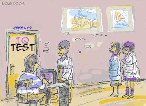 Cartoon: iq test (medium) by kolle tagged mensa,testing,iq,test