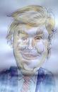 Cartoon: donald trump (small) by kolle tagged president,usa,donald,trump,melany,buissnis