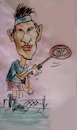 Cartoon: federer (small) by kolle tagged federer,wimbledon,tennis,ball