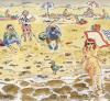 Cartoon: birdwatchers on a nude beach (small) by neophron tagged birds nude beach hobby nature