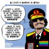 Cartoon: Gheddafi (small) by lelecorvi tagged gheddafi,italia,premier