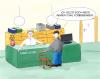 Cartoon: Stuhlprobe beim Hausarzt (small) by floc tagged arzt,praxis,stuhlprobe,krankheit,gesundheit,blutabnahme,darm