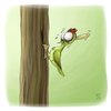 Cartoon: LACHHAFT Cartoon No. 315 (small) by LACHHAFT tagged cartoon,comic,lachhaft,michael,mantel,specht,woodpecker,vogel,bird,baum,schnabel,dumm,gelaufen