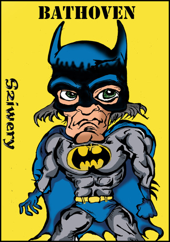 Cartoon: batman  beethowen (medium) by sziwery tagged sziwery,cartoons