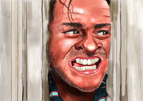 Cartoon: jack nicholson (medium) by sziwery tagged jacknicholson,heresjohhny