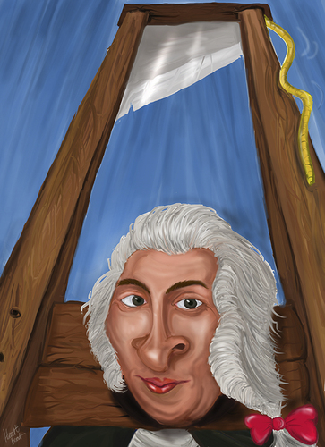 Cartoon: Joseph-Ignace Guillotin (medium) by sziwery tagged guillotin