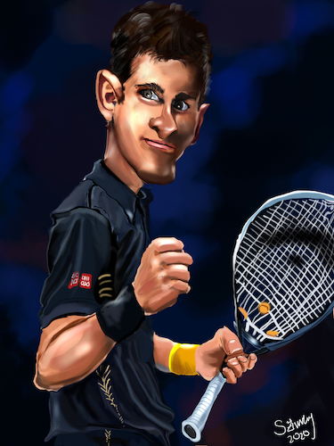 Cartoon: novak djokovic (medium) by sziwery tagged novak,djokovic