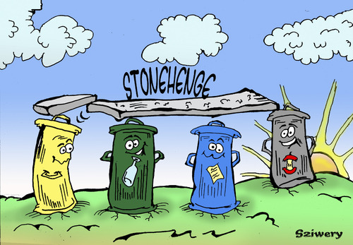 Cartoon: stonehange (medium) by sziwery tagged stonehange