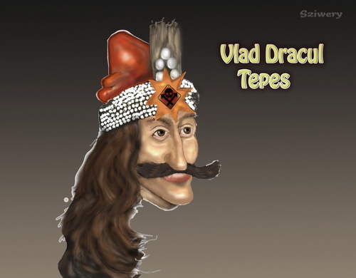 Cartoon: Vlad Dracul (medium) by sziwery tagged tepes,dracul,vlad