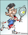 Cartoon: novak djokovic (small) by sziwery tagged djokovic