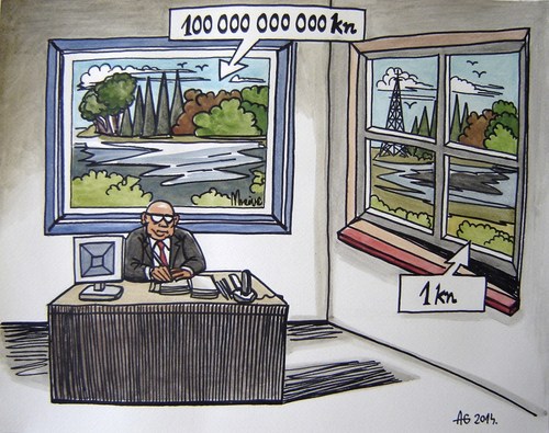Cartoon: Art vs. nature (medium) by caknuta-chajanka tagged art,nature,ecology