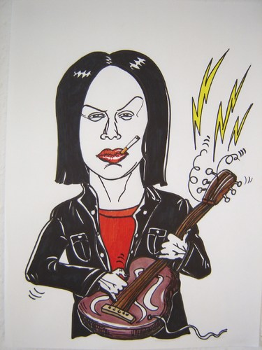 Cartoon: Jack White (medium) by caknuta-chajanka tagged famous,person,musician