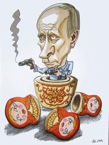 Cartoon: Putin (medium) by caknuta-chajanka tagged politics,russia