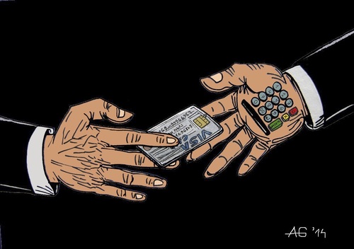 Cartoon: Transaction man (medium) by caknuta-chajanka tagged money,financials