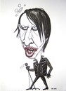Cartoon: Marilyn Manson (small) by caknuta-chajanka tagged famous,singer