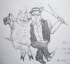 Cartoon: Pig party (small) by caknuta-chajanka tagged pig,peasant,drunkness,beer,party,village