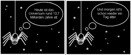 Cartoon: Das Leben am seidenen Faden (medium) by petronas tagged alltag,visionen,seidenfaden,spinne,bertie