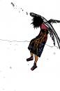 Cartoon: cool manga (small) by N-jin tagged hit,wings,devil,blood,jump,tribal