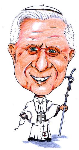 Cartoon: Pope Benedict XVI (medium) by PaulN420 tagged pope,vatican,catholic
