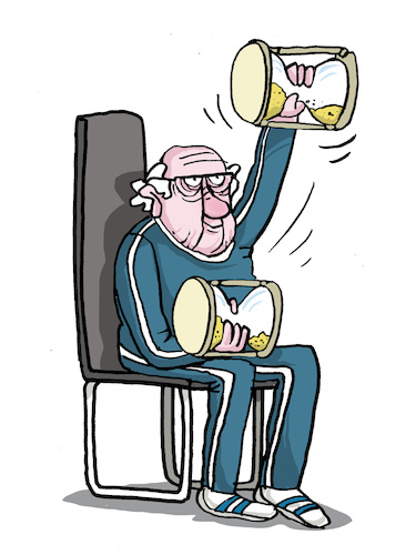 Cartoon: Against time (medium) by martirena tagged time