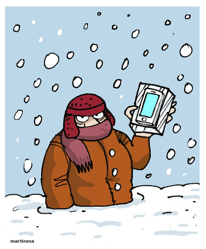 Cartoon: Cold wave (medium) by martirena tagged cold,wave