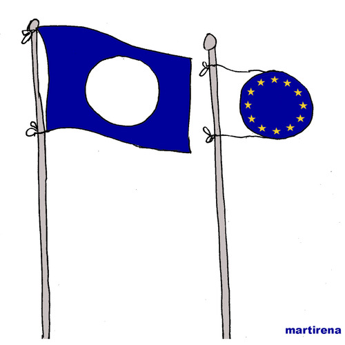 Cartoon: Divided Europe (medium) by martirena tagged europe,divided,crisis