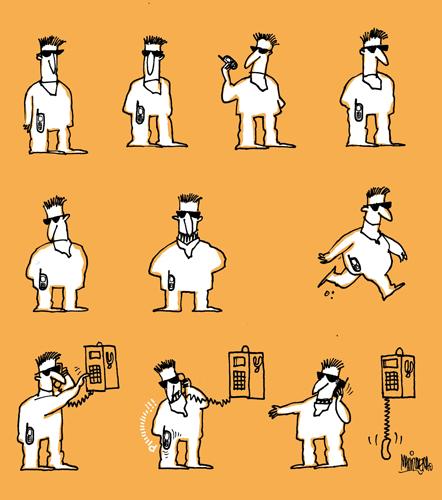 Cartoon: Movil (medium) by martirena tagged movil