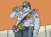 Cartoon: at the border. (small) by martirena tagged children,border,usa,solution