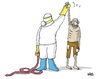 Cartoon: Fighting Ebola (small) by martirena tagged eola,results