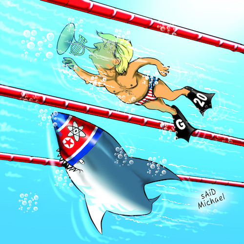 Cartoon: G20 (medium) by sidy tagged swimming,pool