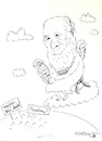 Cartoon: Darwin watching vaccine opponent (small) by tristanactor tagged impfgegner,impfen,corona,pandemie,plandemie