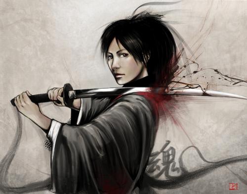 Cartoon: Soul of sword (medium) by lun2004 tagged sword,soul,lun,lun2004,lineart,line,japan,japanese,texture,samurai
