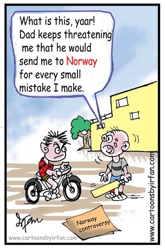 Cartoon: India-Norway  childissue (medium) by irfan tagged cartoon