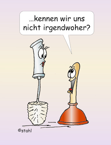 Cartoon: Anmachspruch (medium) by wista tagged dumme,sprüche,anmache,anmachen,anmachspruch,frau,mann,bar,kneipe,diskothek,toilette,bürste,toilettenbürste,saugglocke,pömpel,pümpel,labern,anlabern,kennen,wir,uns,nicht,bekanntschaft,freundschaft,liebe,kontakt,kontaktbörse,dating,app,treffen,verlieben