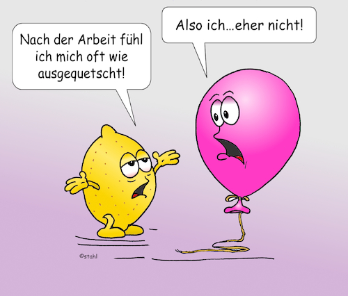 Cartoon: Ausgequetscht (medium) by wista tagged zitrone,luftballon,arbeit,stress,ausgequetscht,ausgepresst,arbeitsstress,aufgeblasen,job,beruf,familie,stressig,zweitjob,überfordert,überforderung,lohn,gehalt