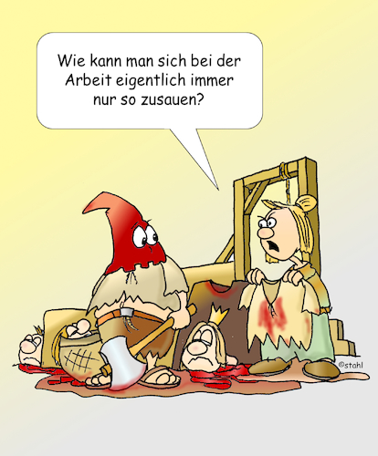 Cartoon: Berufskleidung (medium) by wista tagged beruf,kleidung,berufskleidung,waschen,wäsche,henker,galgen,beil,blut,schmutz,waschmaschine,schmutzwäsche,wäscherei,arbeit,arbeitskleidung,handwerk,handwerker