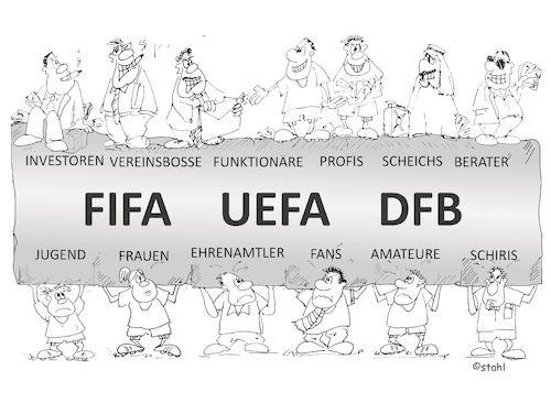 Cartoon: FIFA UEFA DFB (medium) by wista tagged fifa,uefa,dfb,korruption,bestechung,schiebung,blatter,platini,betrug,betrugsprozess,prozess,fussball,fußball,freispruch,funktionäre,amateure,verband,schuldig,unschuldig,sport,sportfunktionäre,fifa,uefa,dfb,korruption,bestechung,schiebung,blatter,platini,betrug,betrugsprozess,prozess,fussball,fußball,freispruch,funktionäre,amateure,verband,schuldig,unschuldig,sport,sportfunktionäre