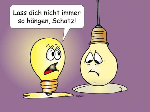 Cartoon: Hängelampe (medium) by wista tagged fassung,leuchte,leuchtmittel,glühbirne,hängelampe,leuchten,leuchter,birne,lampe,abhängen,durchhänger,hänger,durchhängen,lassen,hängen