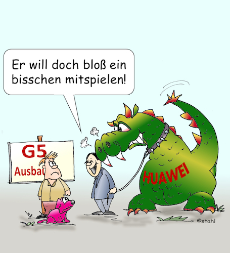 Cartoon: Huawei G5 (medium) by wista tagged huawei,g5,netz,ausbau,deutschland,china,sicherheit,netzsicherheit,daten,datensicherheit,demokratie,telekommunikation,telekom,anbieter,datensammeln,persönliche,datenspeicherung,speicherung,spionage,industrie,kontrolle,staat,politik,verantwortung,vertrauen,dummheit,profit,konsum,konsumenten,kontrollieren,staatsbetrieb