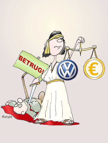 Cartoon: Im Namen des Volkswagen (medium) by wista tagged vw,volkswagen,auto,betrug,skandal,abgas,software,gericht,justiz,manager,verantwortung,recht,unrecht,gerechtigkeit,gerichte,richter,konzerne,grosskonzerne,autoindustrie