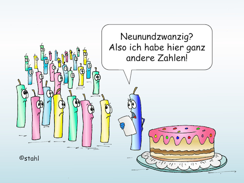 Kerzen auf der Geburtstagstorte Kerzen auf der Geburtstagstorte
