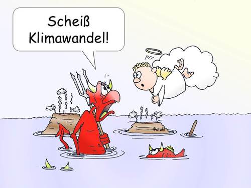 Cartoon: Klimawandel (medium) by wista tagged hölle,himmel,klimawandel,regen,teufel,gott,engel,putten,erderwärmung,meer,meeresspiegel,ansteigen,pole,polkappen,schmelzen,temperatur,grad,temperaturerhöhung,wasser,land,inseln,höllenqualen,fegefeuer